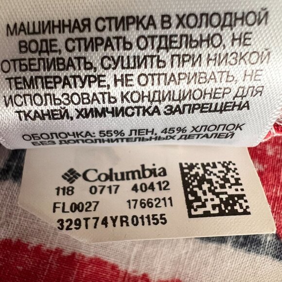 Women's PFG Columbia Linen Cotton Button-Up Long Sleeve Small Nautical A… - Picture 5 of 14